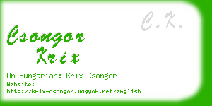 csongor krix business card